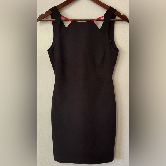 Zara| Trafaluc Black Backless Sleeveless MiniDress w/Hot Pink Accents Sz S - Picture 1 of 6